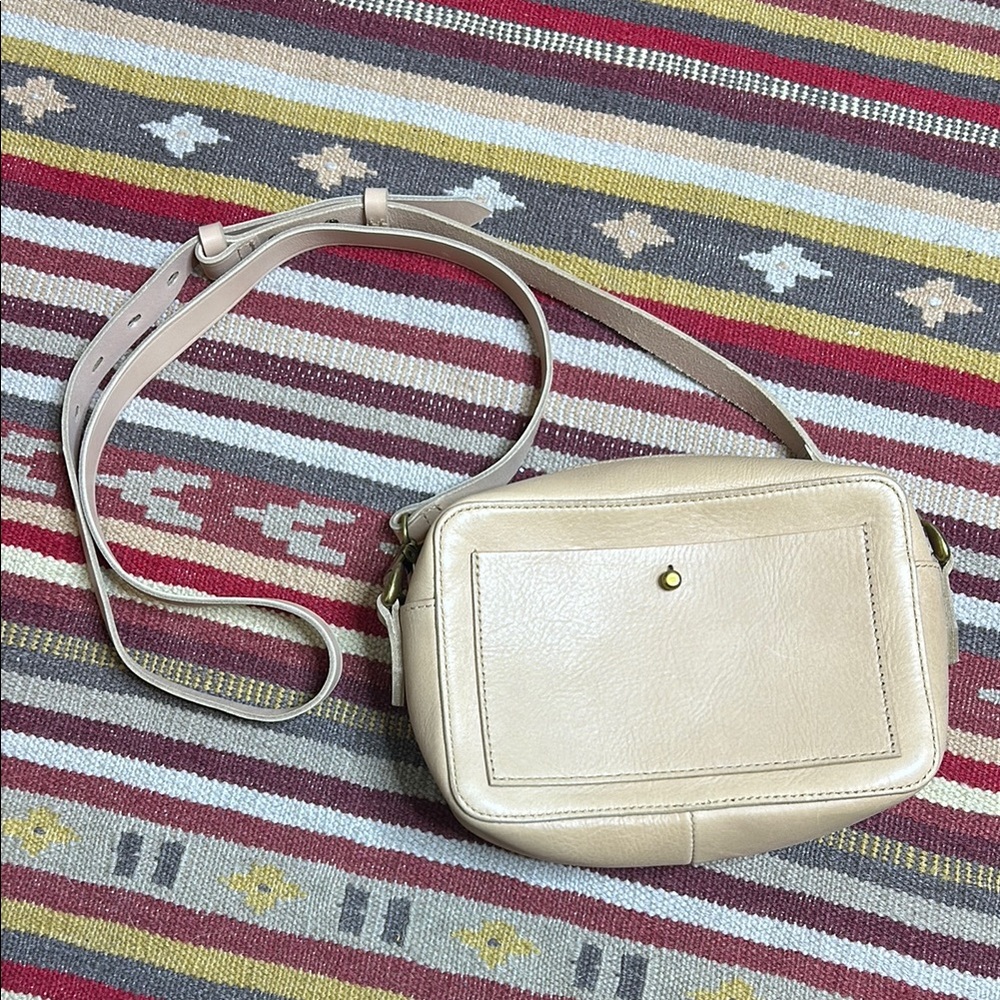 Madewell Cream Cow Leather Crossbody Bag